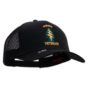 Licensed 1st Special Forces Command Veteran Embroidered Solid Cotton Twill Mesh Prostyle Cap - Black OSFM