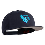 Great Salt Lake Utah Embroidered Wool Blend Snapback Cap - Navy OSFM
