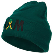 Jamaica JAM Flag Embroidered Long Beanie