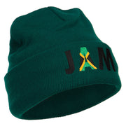 Jamaica JAM Flag Embroidered Long Beanie