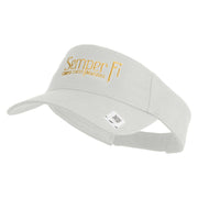 United States Marines Semper Fi Design Embroidered Cotton Twill Sun Visor - White OSFM