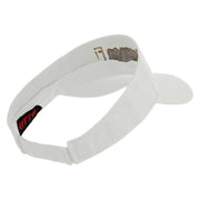 United States Marines Semper Fi Design Embroidered Cotton Twill Sun Visor - White OSFM