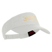 United States Marines Semper Fi Design Embroidered Cotton Twill Sun Visor - White OSFM