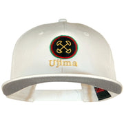 Ujima Kwanzaa Embroidered Superior Cotton Twill Flat Bill Snapback Prostyle Cap