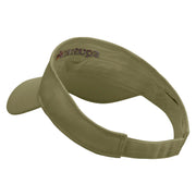 Acorn Squirrel Embroidered Cotton Twill Sun Visor - Khaki OSFM