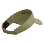 Acorn Squirrel Embroidered Cotton Twill Sun Visor - Khaki OSFM