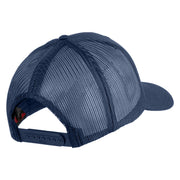 Veteran US Air Force Embroidered Solid Cotton Twill Mesh Cap - Navy OSFM