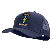 Licensed 1st Special Forces Command Veteran Embroidered Solid Cotton Twill Mesh Prostyle Cap - Navy OSFM