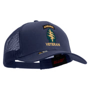 Licensed 1st Special Forces Command Veteran Embroidered Solid Cotton Twill Mesh Prostyle Cap - Navy OSFM