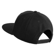 Great Salt Lake Utah Embroidered Wool Blend Snapback Cap - Black OSFM
