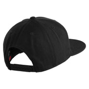 Great Salt Lake Utah Embroidered Wool Blend Snapback Cap - Black OSFM