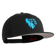 Great Salt Lake Utah Embroidered Wool Blend Snapback Cap - Black OSFM