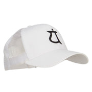 Japanese Symbol Embroidered Mesh Cap