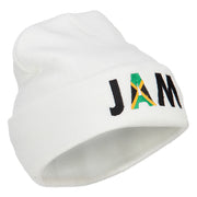 Jamaica JAM Flag Embroidered Long Beanie