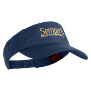 United States Marines Semper Fi Design Embroidered Cotton Twill Sun Visor