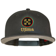 Ujima Kwanzaa Embroidered Superior Cotton Twill Flat Bill Snapback Prostyle Cap