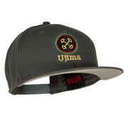 Ujima Kwanzaa Embroidered Superior Cotton Twill Flat Bill Snapback Prostyle Cap