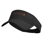 Acorn Squirrel Embroidered Cotton Twill Sun Visor - Black OSFM