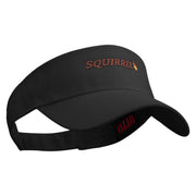 Acorn Squirrel Embroidered Cotton Twill Sun Visor - Black OSFM