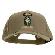 Licensed 1st Special Forces Command Veteran Embroidered Solid Cotton Twill Mesh Prostyle Cap - Khaki OSFM