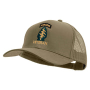 Licensed 1st Special Forces Command Veteran Embroidered Solid Cotton Twill Mesh Prostyle Cap - Khaki OSFM