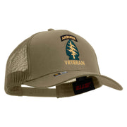 Licensed 1st Special Forces Command Veteran Embroidered Solid Cotton Twill Mesh Prostyle Cap - Khaki OSFM