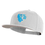 Great Salt Lake Utah Embroidered Wool Blend Snapback Cap - White OSFM
