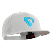 Great Salt Lake Utah Embroidered Wool Blend Snapback Cap - White OSFM