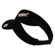 United States Marines Semper Fi Design Embroidered Cotton Twill Sun Visor - Black OSFM