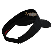 United States Marines Semper Fi Design Embroidered Cotton Twill Sun Visor - Black OSFM