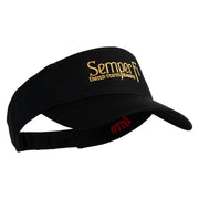 United States Marines Semper Fi Design Embroidered Cotton Twill Sun Visor - Black OSFM