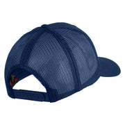 Veteran US Air Force Embroidered Solid Cotton Twill Mesh Cap - Royal OSFM