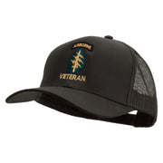 Licensed 1st Special Forces Command Veteran Embroidered Solid Cotton Twill Mesh Prostyle Cap - Charcoal OSFM