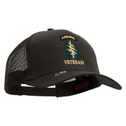 Licensed 1st Special Forces Command Veteran Embroidered Solid Cotton Twill Mesh Prostyle Cap - Charcoal OSFM