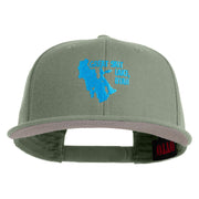 Great Salt Lake Utah Embroidered Wool Blend Snapback Cap - Grey OSFM