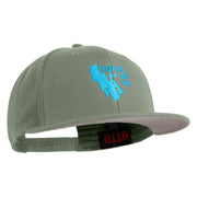Great Salt Lake Utah Embroidered Wool Blend Snapback Cap - Grey OSFM