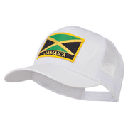 Jamaica Flag Letter Patched Mesh Back Cap