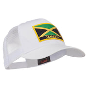 Jamaica Flag Letter Patched Mesh Back Cap