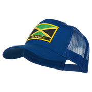 Jamaica Flag Letter Patched Mesh Back Cap