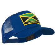 Jamaica Flag Letter Patched Mesh Back Cap