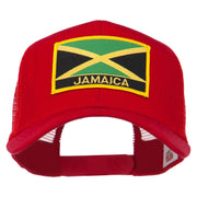 Jamaica Flag Letter Patched Mesh Back Cap