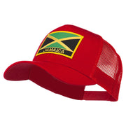 Jamaica Flag Letter Patched Mesh Back Cap