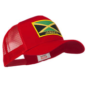 Jamaica Flag Letter Patched Mesh Back Cap