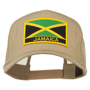 Jamaica Flag Letter Patched Mesh Back Cap