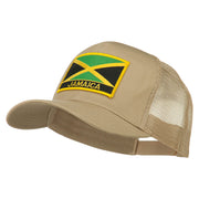 Jamaica Flag Letter Patched Mesh Back Cap