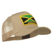 Jamaica Flag Letter Patched Mesh Back Cap