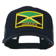 Jamaica Flag Letter Patched Mesh Back Cap