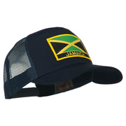 Jamaica Flag Letter Patched Mesh Back Cap