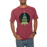 Retro Christmas Tree Graphic Design Vintage Crewneck Tee
