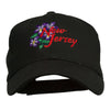 US State New Jersey Violet Flower Embroidered Cap